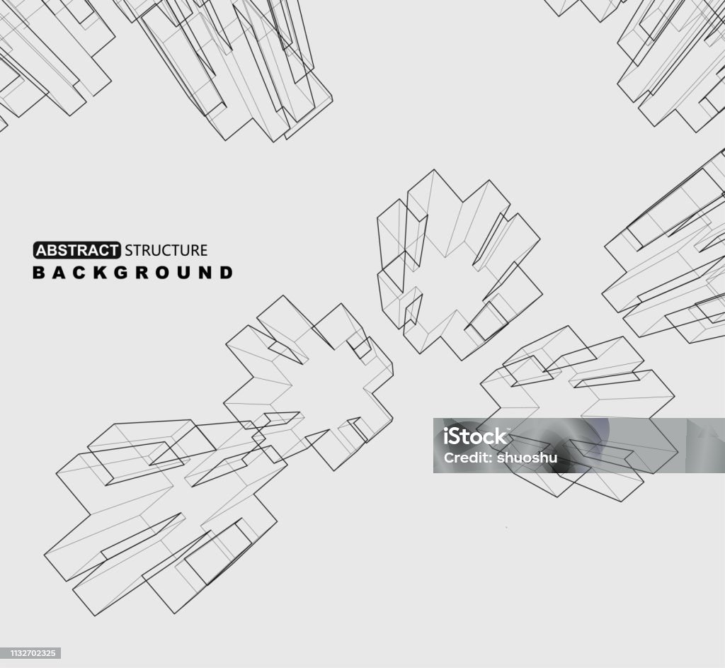 Line Structure Pattern Gray Geometric Line Structure Pattern Background Stock Illustration ...