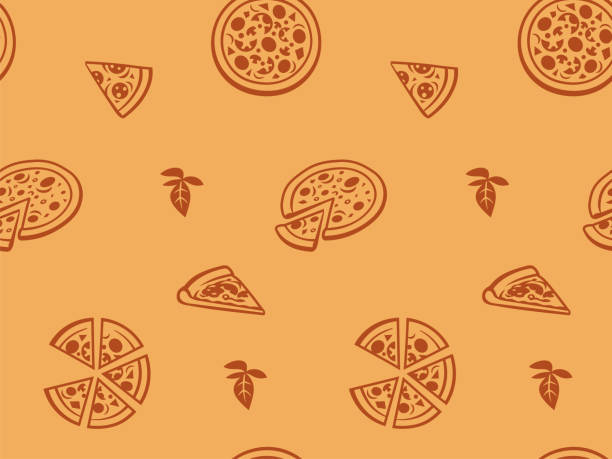 Vector pizza seamless pattern. Vector pizza seamless pattern. Vector illustration. pizza designs stock illustrations