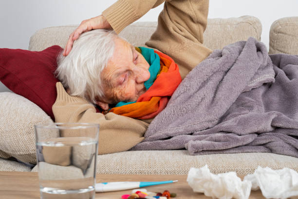 istock Senior woman having influenza 1132712227