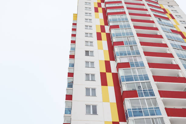 istock Modern beautiful building and blue sky 1132712238