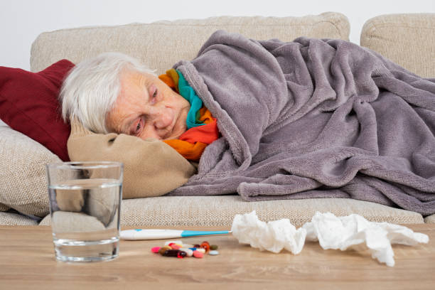 istock Senior woman having influenza 1132712962
