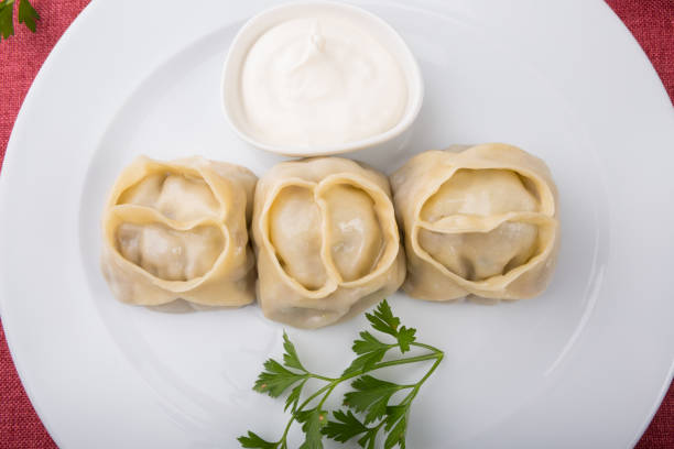 istock Asian manty dish stuffed with meat 1132713230