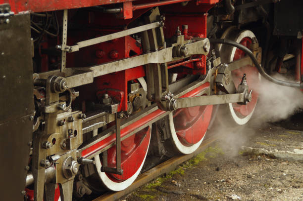 istock Steam locomotive wheels 1132714701