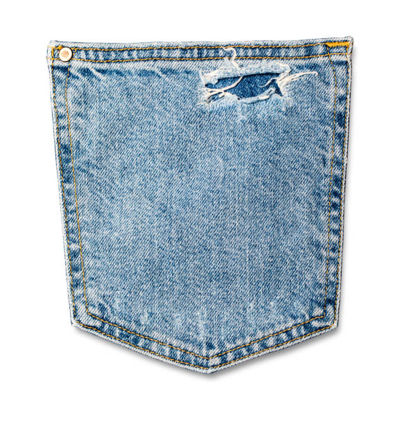 Blank paper in the jeans pocket.