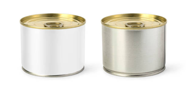 istock Gold metal tin can isolated 1132715125