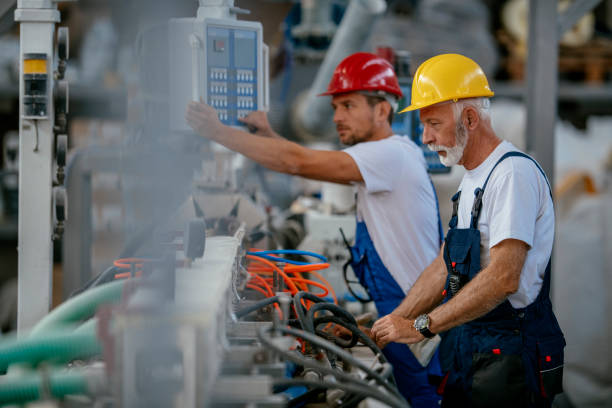 istock Workers in PVC factory 1132718208