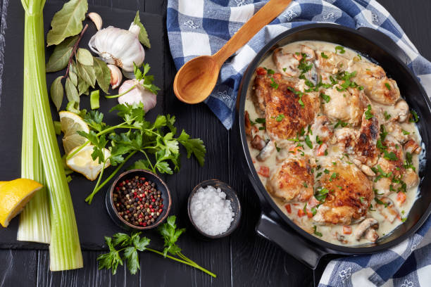 istock chicken fricassee in a black dutch oven 1132718410