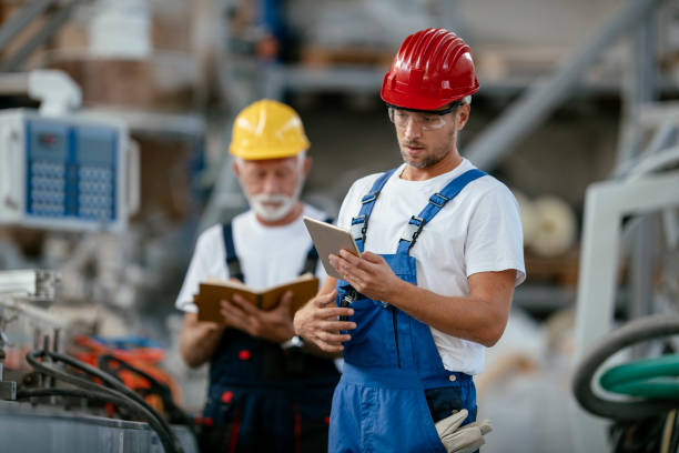 istock Workers in PVC factory 1132719645