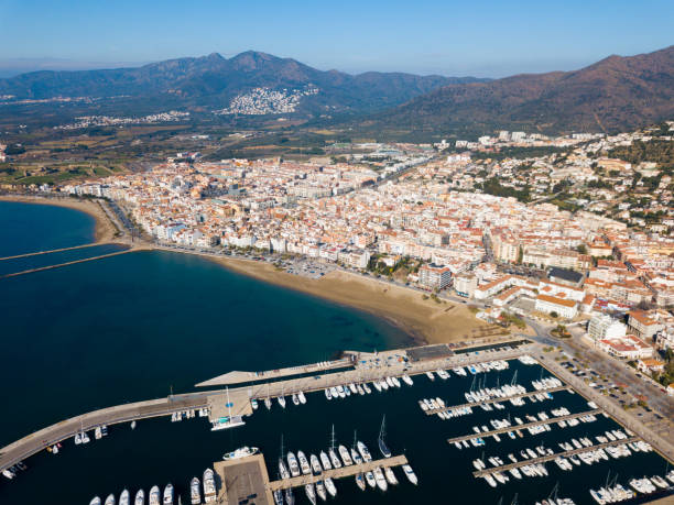 istock View from drone on yachts in Roses, Spain 1132720175