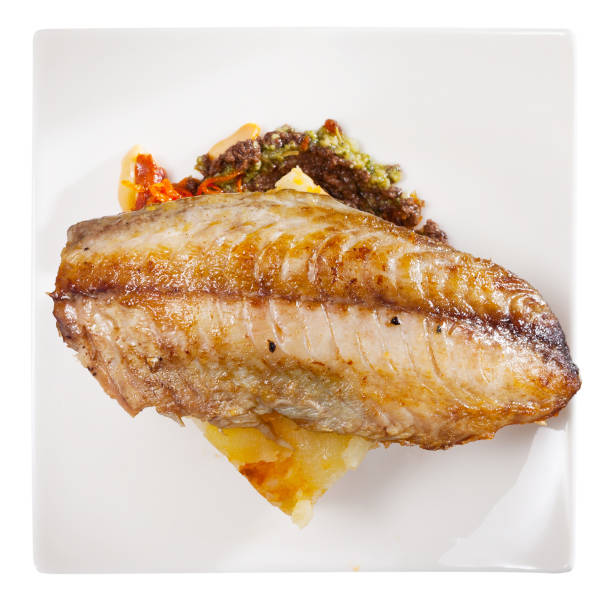 istock Top view of roasted scomber fillet with potatoes 1132720241