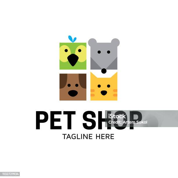 Vector Pet Shop Symbol Design Stock Illustration - Download Image Now - Logo, Pets, Dog