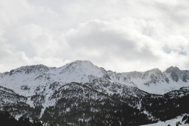 Winter landscape in the Pyrenes mountains, Andorra