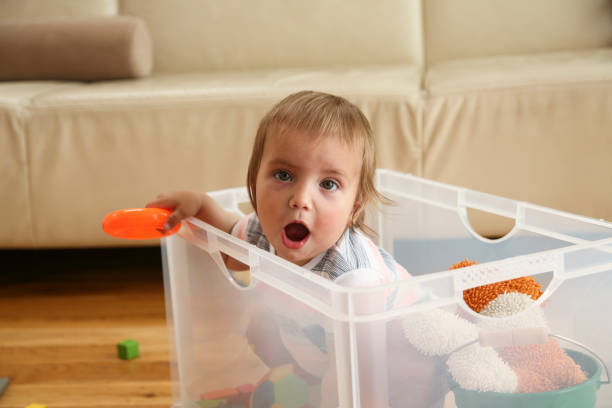 istock Little boy in toy box 1132726749