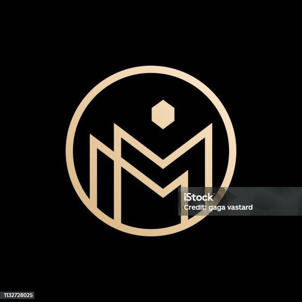 Mm Lettermark Monogram Circle Round Vector Stock Illustration - Download  Image Now - Logo, Alphabet, Monogram - iStock