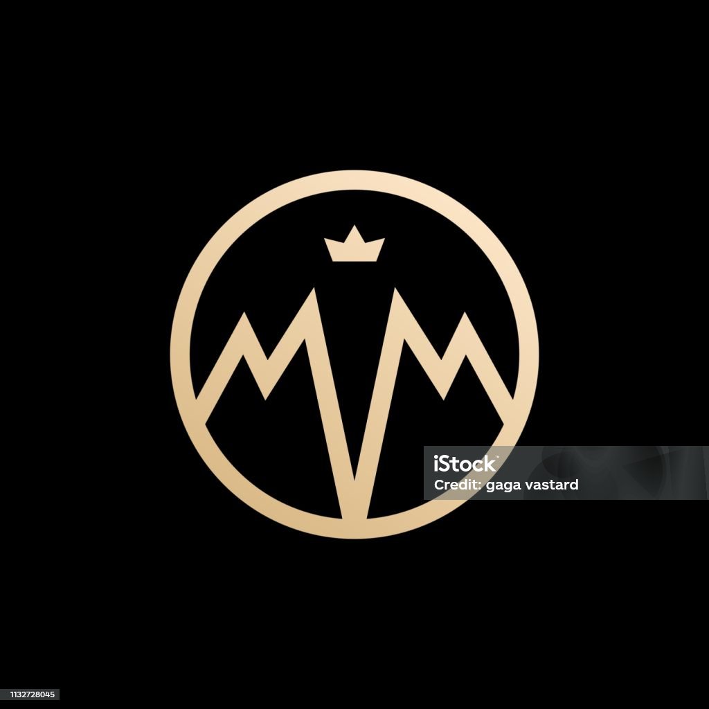 Mm Lettermark Monogram Circle Round Vector Stock Illustration - Download  Image Now - Logo, Abstract, Alphabet - iStock