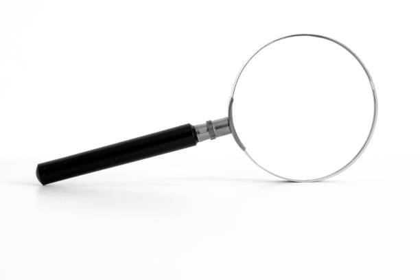 Magnifying glass on white background Magnifying glass on white background griff stock pictures, royalty-free photos & images