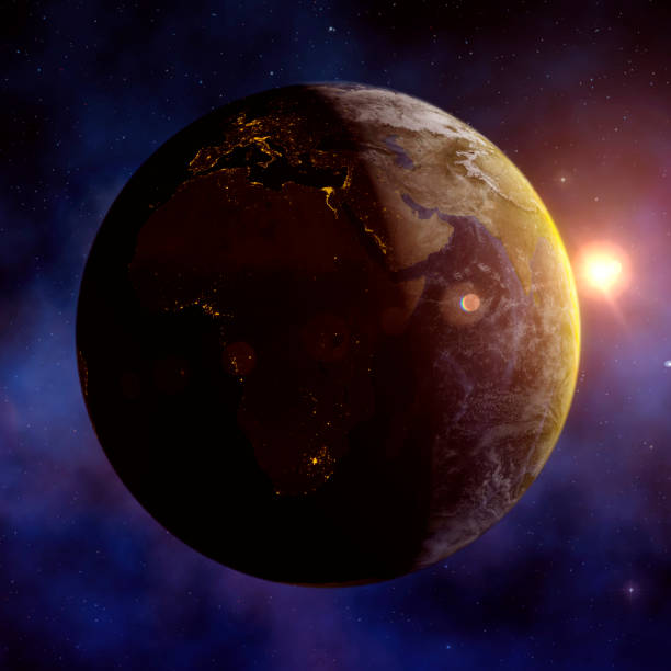 istock Sunrise over Earth from space with galaxy star 1132733634