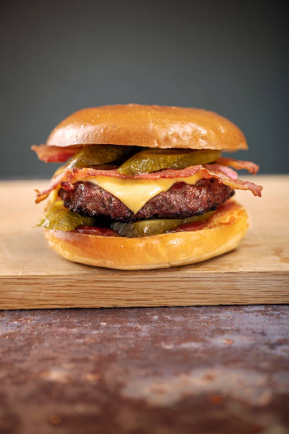 istock Artisan hamburger in a brioche bun. 1132737691