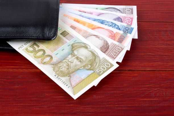 istock Croatian money in the black wallet 1132737949