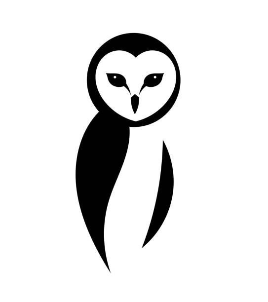 納屋のフクロウのロゴデザイン。 - barn owl点のイラスト素材／クリップアート素材／マンガ素材／アイコン素材