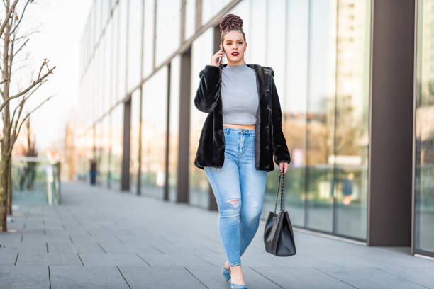 istock Hipster woman with a smart phone 1132743439