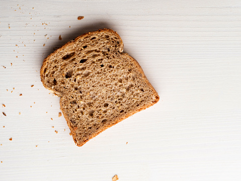 ABread, Toasted Bread, Celebratory Toast, Slice of Food, White Background,food,Brown Bread
