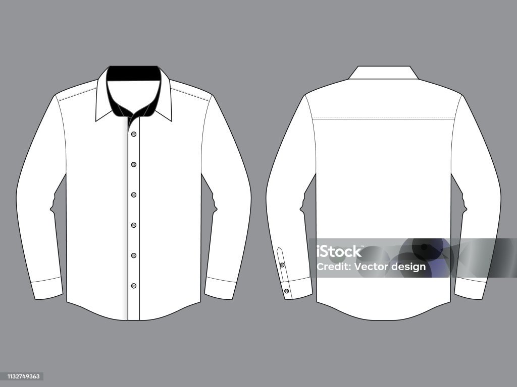 White Uniform Shirt Vector For Template Stock Illustration - Download ...