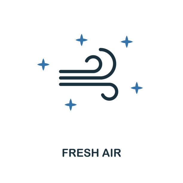 Fresh Air icon. Creative two colors design from cleaning icons collection. UI and UX usage. Illustration of fresh air icon. Pictogram isolated on white Fresh Air icon. Creative two colors design from cleaning icons collection. UI and UX usage. Illustration of fresh air icon. Pictogram isolated on white. usage stock illustrations