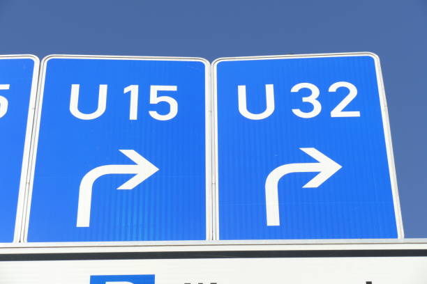 istock Road signs needs diversion on the right 1132755102