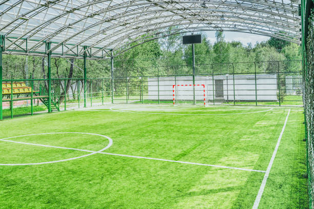 istock the open area with gate for sports activities 1132758479