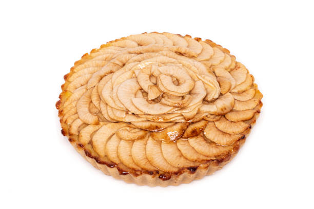 Delicious apple pie isolated on white background