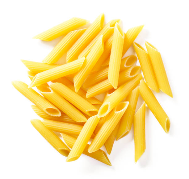 istock Delicious pasta or penne noodles, isolated on white 1132762192