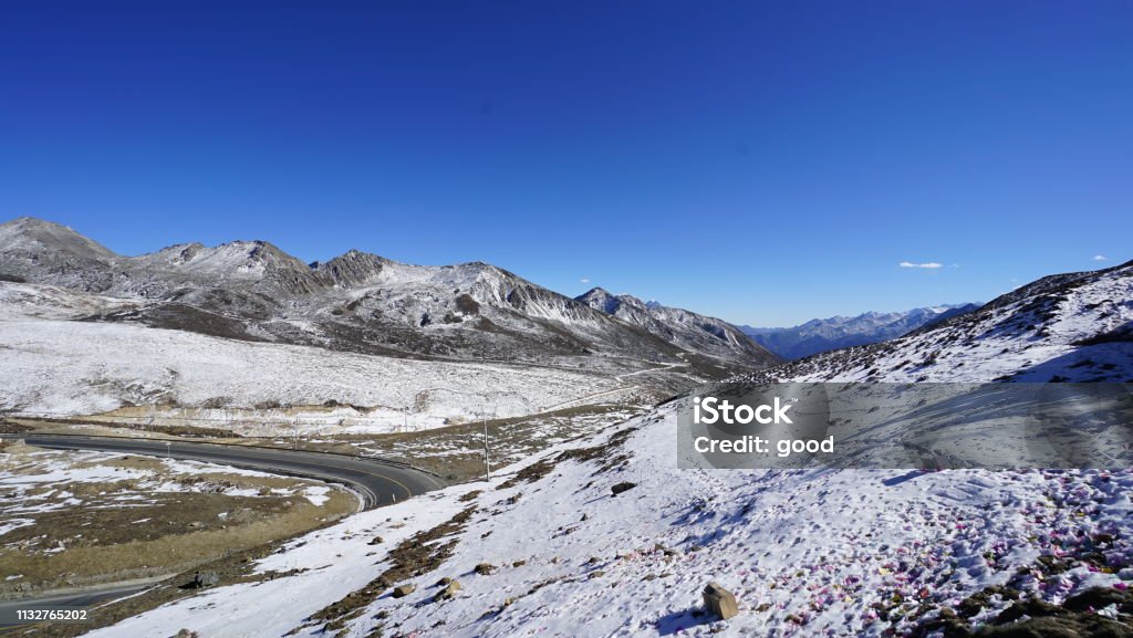 Snow High altitude China - East Asia Stock Photo