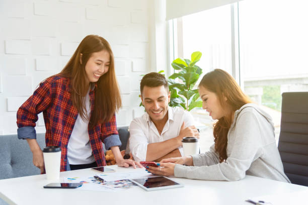 istock Business colleagues meeting about new project in office. Teamwork concept. 1132766819