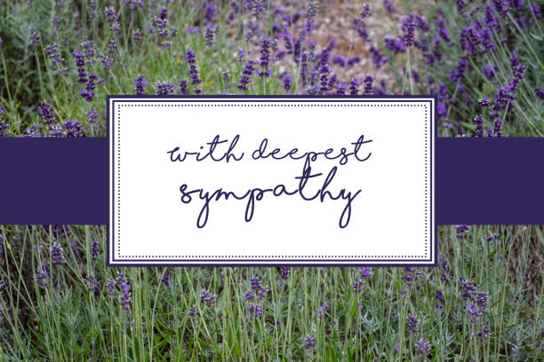 With deepest sympathy card with lavender background