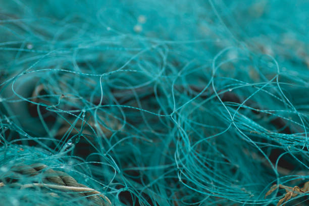 istock Fishing net close up, abstract photograph 1132776529