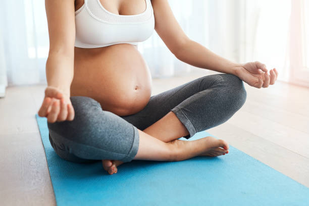 istock Yoga keeps mommy and baby calm 1132778098