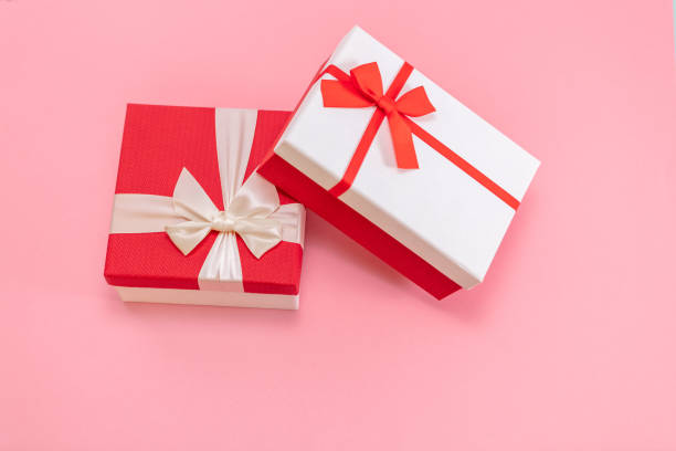 istock Gift on Sweet Pink Color Background 1132778837