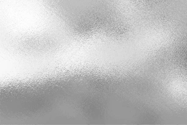 srebrna folia tekstury tła, ilustracja wektor - metal texture stock illustrations