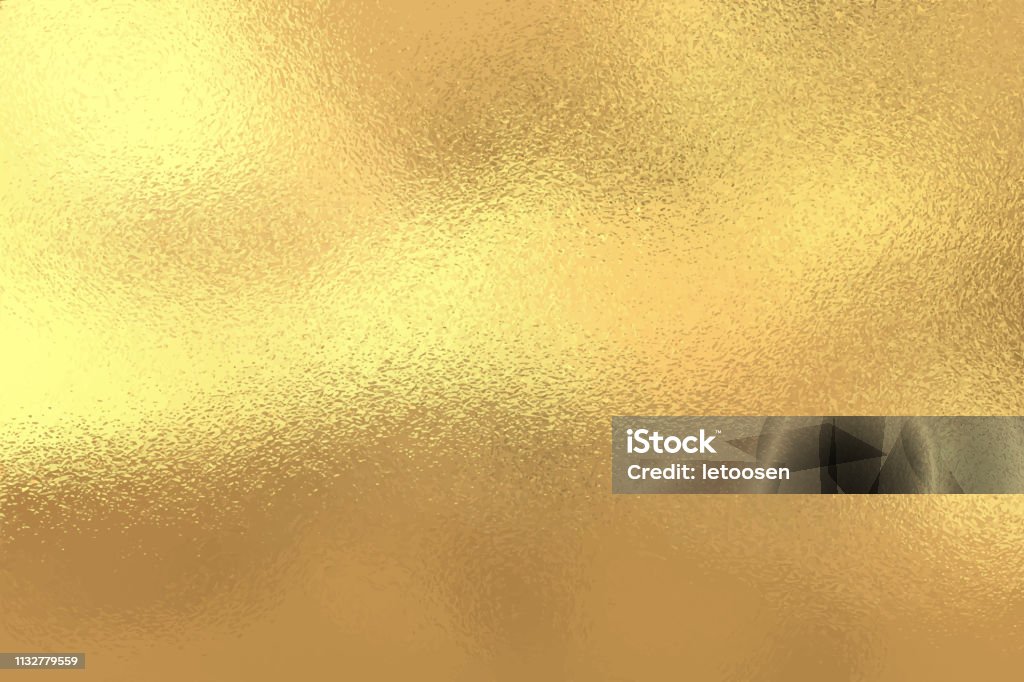 ゴールドホイルテクスチャの背景、ベクトルのイラスト - 金属 金のロイヤリティフリーベクトルアート