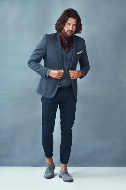 Mens Long Hair Suit Stock Photos, Pictures & Royalty-Free Images - iStock