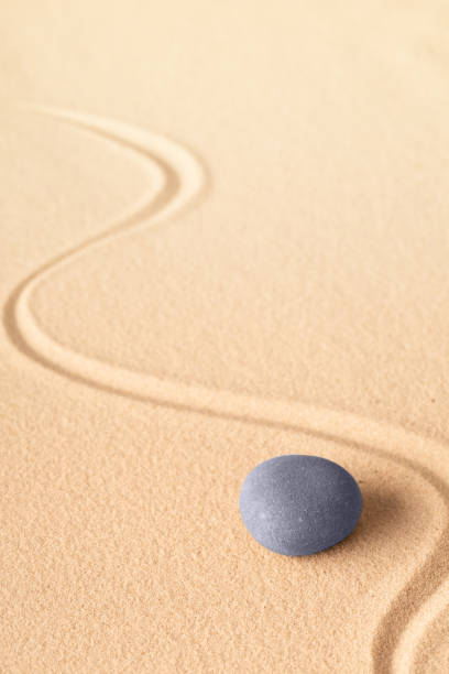 istock zen meditation or yoga background with blue round stone for focus and concentration 1132780340