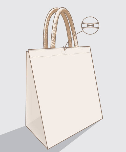 ilustrações, clipart, desenhos animados e ícones de vetor do saco para o molde - sack bag beige large