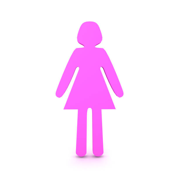 3D rendering of a female silhouette. 3D Rendering isolated on white.