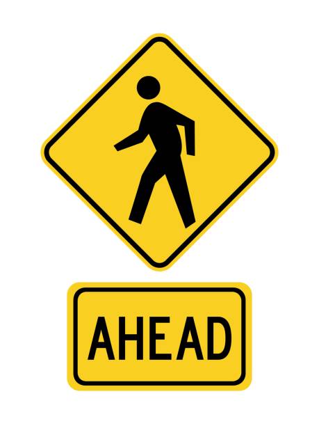 istock isolated pedestrian human cross walk sign on light green board with the word 