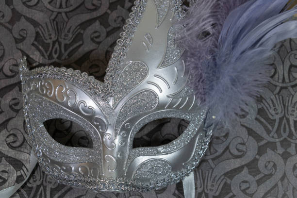 istock Purple and Silver Carnival mask 1132781769