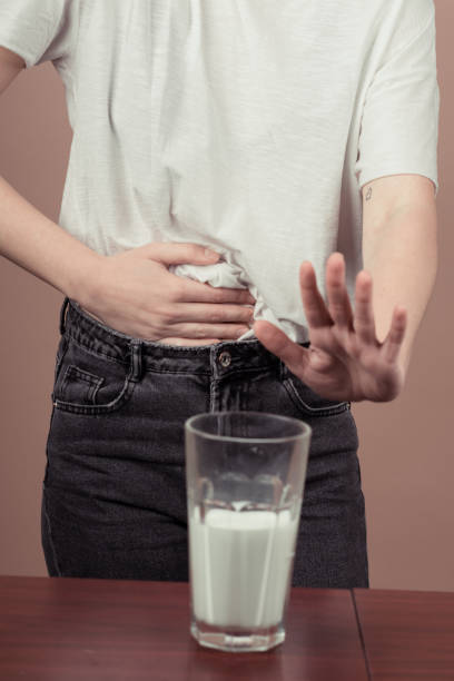 istock cute girl like hate milk 1132782296