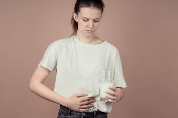 istock cute girl like hate milk 1132782389