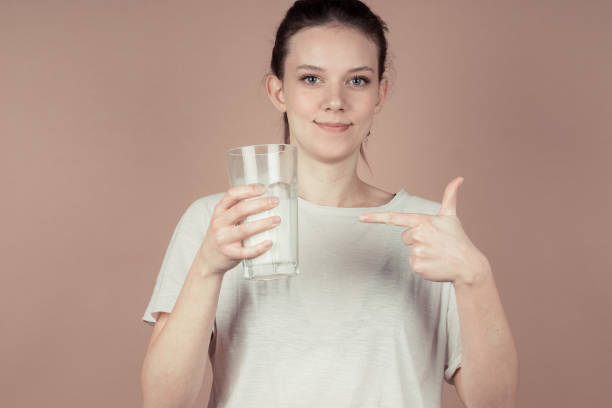 istock cute girl like hate milk 1132782858