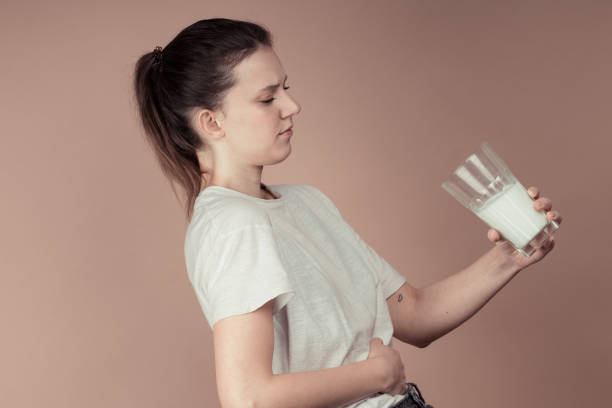 istock cute girl like hate milk 1132782917
